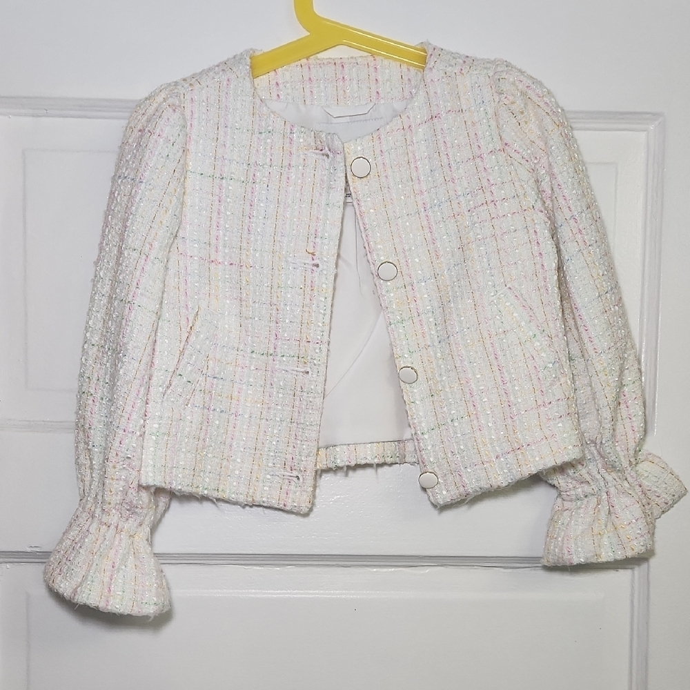 Janie and Jack Pastel Tweed Kids Blazer